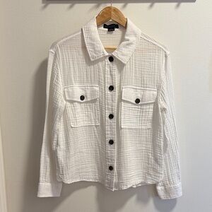 Sanctuary Waffle-Texture Button Shirt Jacket